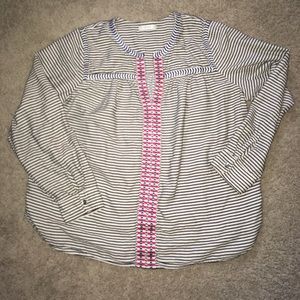 J CREW boho top size Large